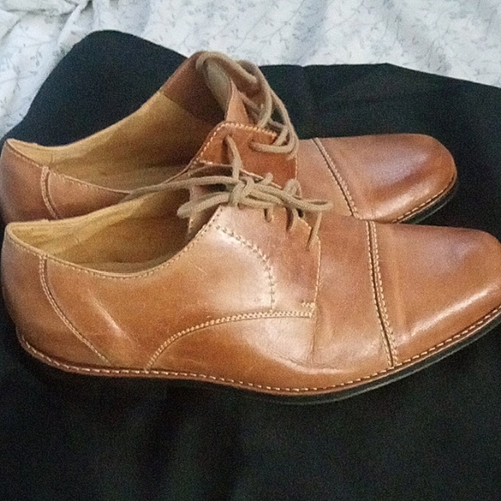 Sandro Moscoloni Oxford Tan Leather Shoes sz.10.5